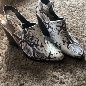 Snake skin booties